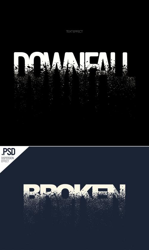 Crumbling Dispersion Text Effect - 414516577