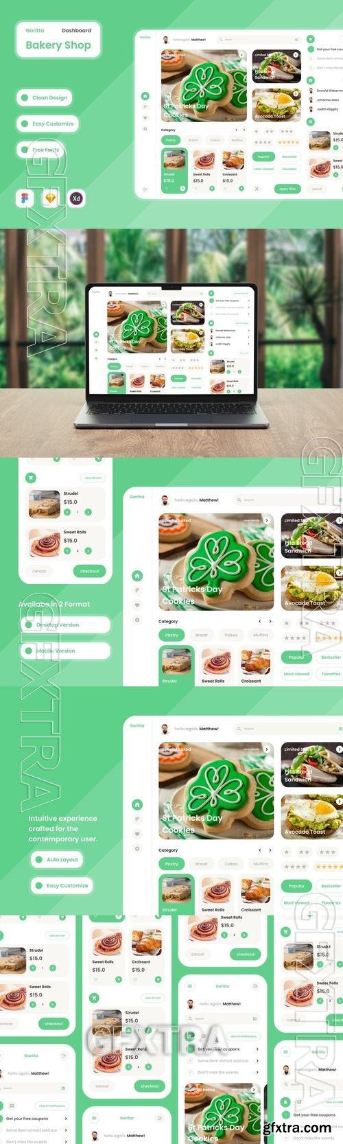 Garitta - Bakery Shop Dashboard V1 64442L7