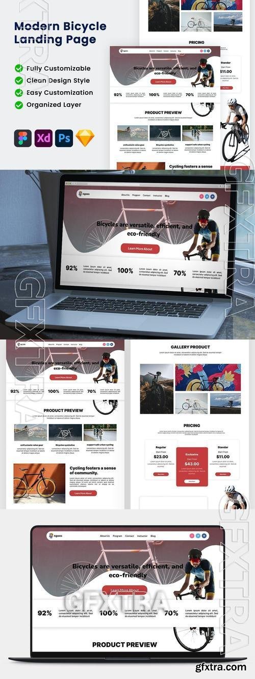 Modern Bicycle Landing Page VT6NQH8