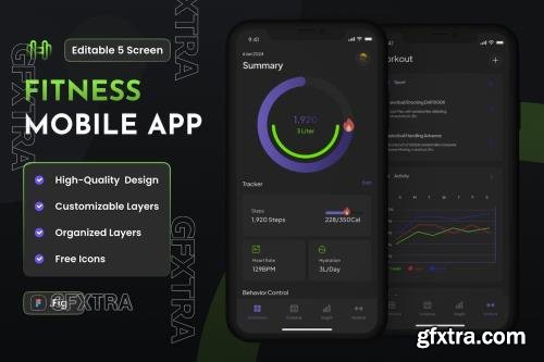 Fitness Mobile App Ui Kit YTGQEPN