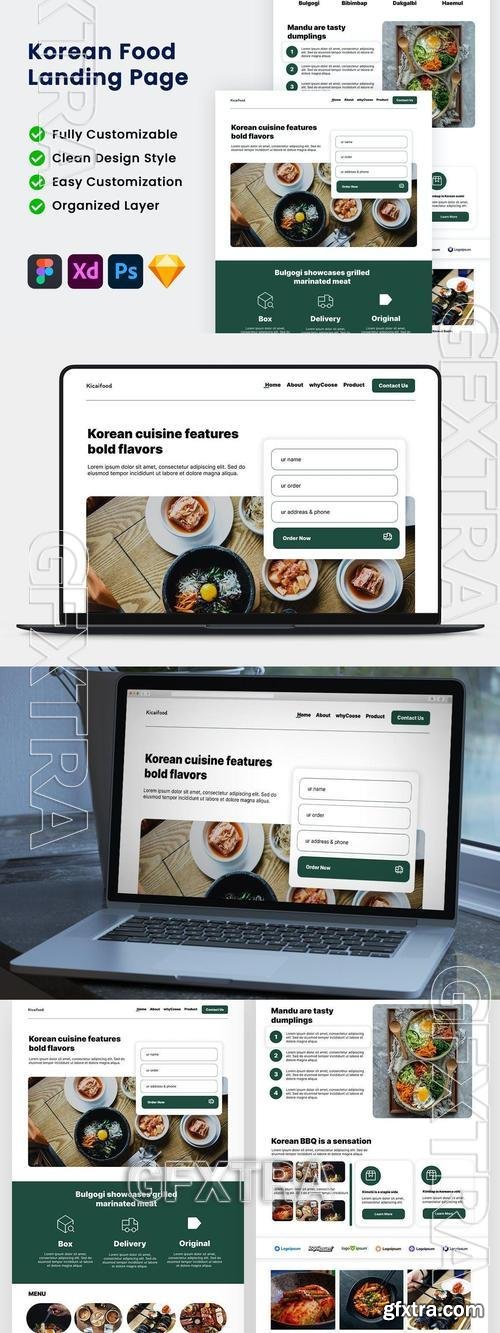 Korean Food Landing Page KGMPWZR