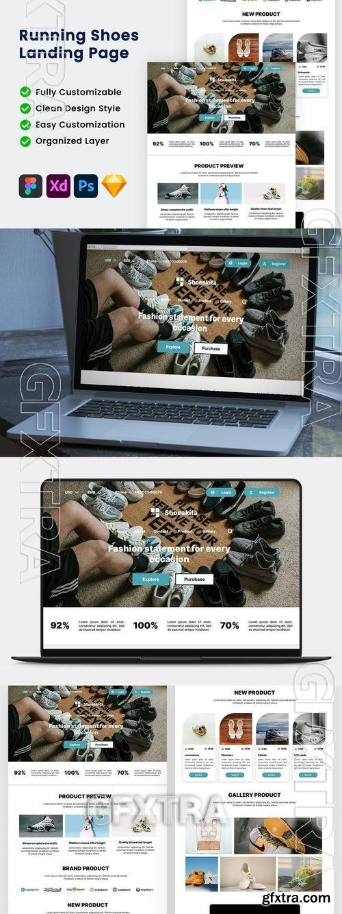 Running Shoes Landing Page EYNZWJ7