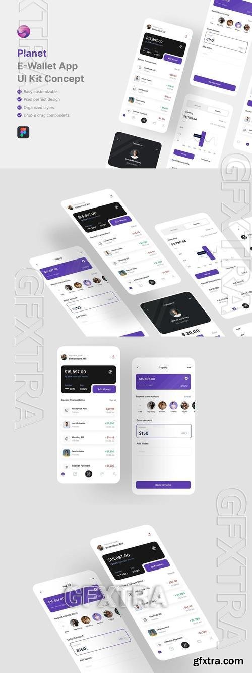 Planet - E-Wallet App UI Kit CPDXQGK