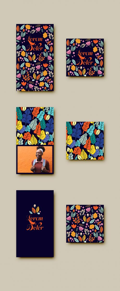 Leaves Social Media Post Pattern Backgrounds - 414778329