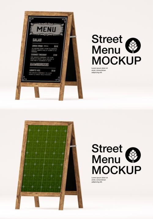 Street Menu Board Mockup - 415071854