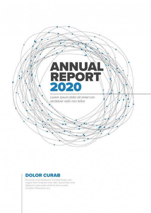 Light Annual Report Front Cover Page Layout - 415234794