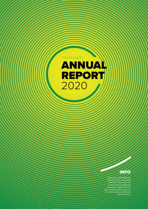 Green Annual Report Front Cover Page Layout - 415234798