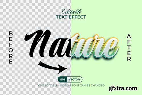 Nature Text Effect 3D Gradient Style 8ZCQBPF