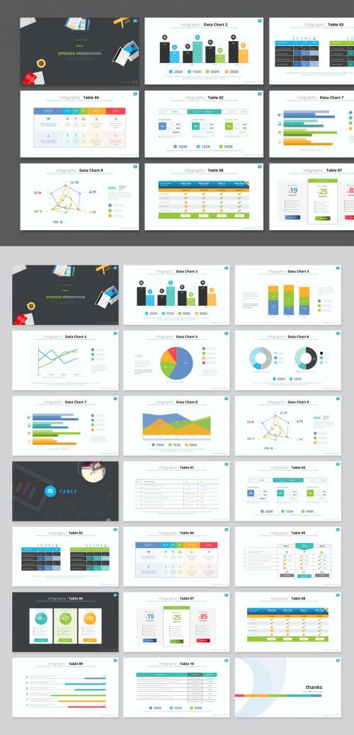 Data Chart and Table Infographic Presentation - 415244075