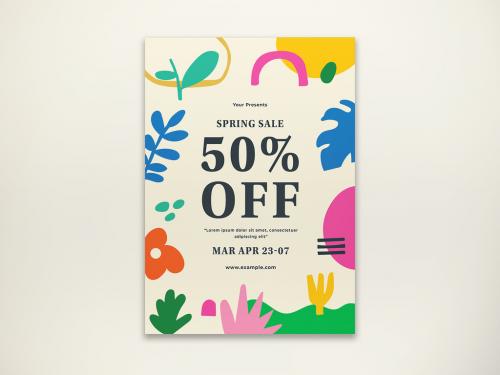 Spring Sale Flyer Layout  - 415253771