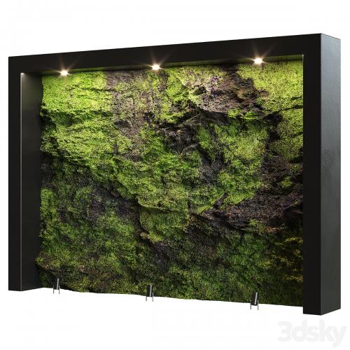 green natural stone wall1