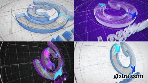 Videohive Architect Blueprint Logo Reveal 50592106