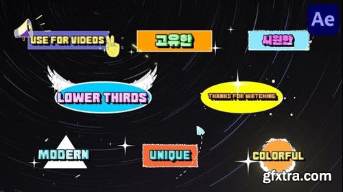 Videohive Colorful Stickers Lower Thirds for After Effects 50607333