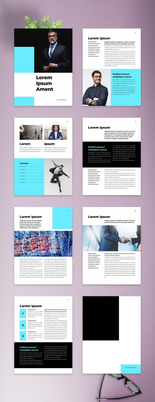 Corporate Digital Brochure with Blue Accents - 415892832