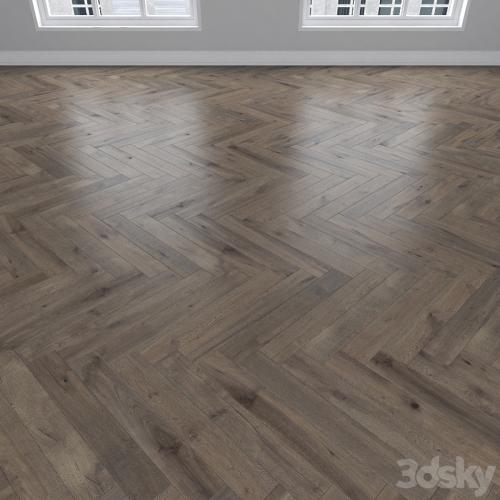 Parquet Oak smoky, 3 types: herringbone, linear, chevron.