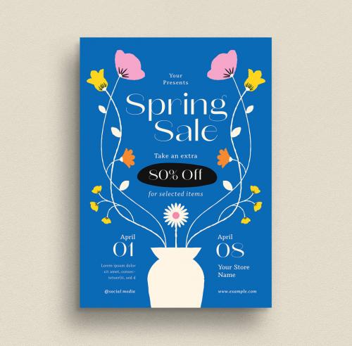 Spring Sale Event Flyer Layout - 415928305