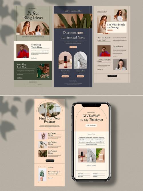 Aesthetic Email Newsletter Layout - 415928384