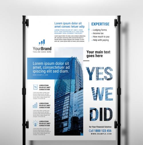 Tax Man Expertise for Your Financial Solution Flyer Layouts - 416110707