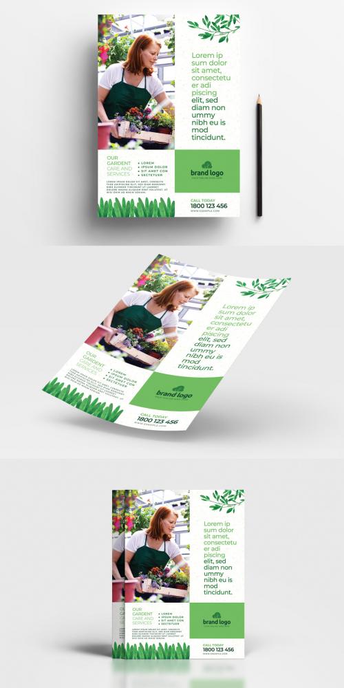 Contact Green Gardener Gardent Care and Services Flyer Layouts - 416110791