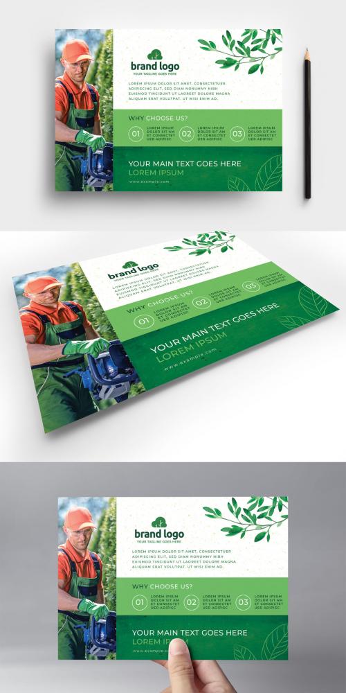 Green Gardener Garden Care Flyer For Landscaping Service - 416110823