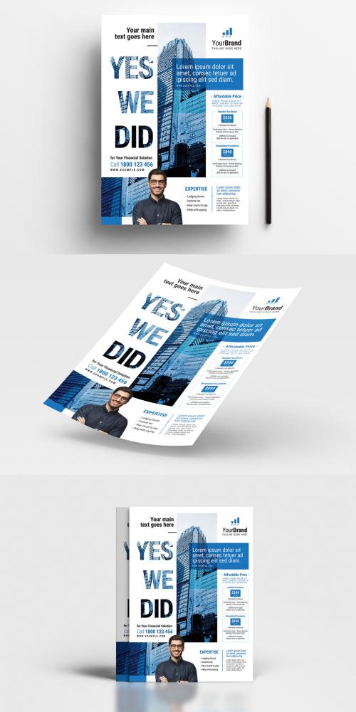 Tax Man Expertise for Your Financial Solution Flyer Layouts - 416114459