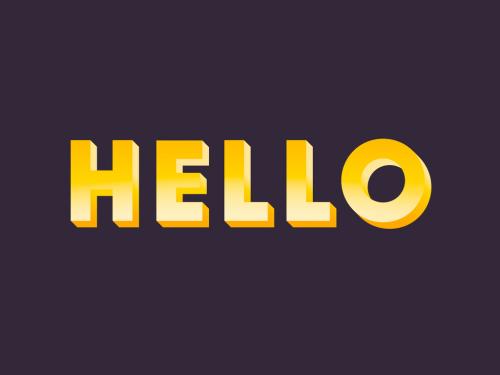 Yellow 3D Text Effect - 416344023