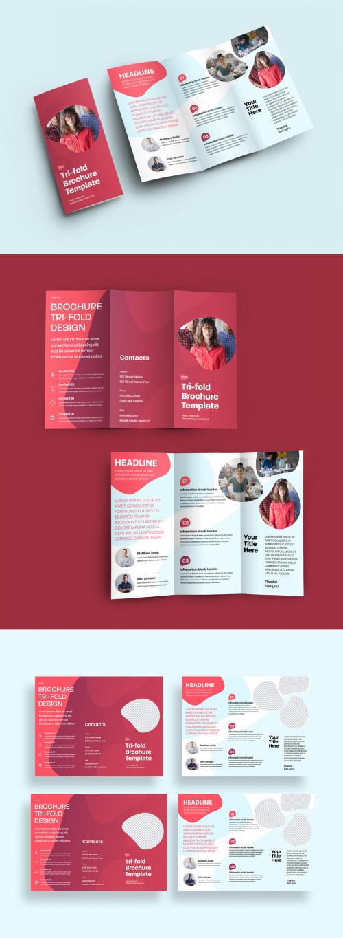 Colorful Modern Trifold Brochure with Bubble Shapes - 416589810