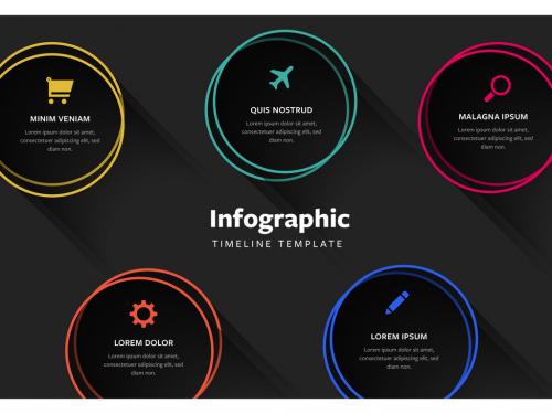 Abstract Colored Circle Infographic - 416612791