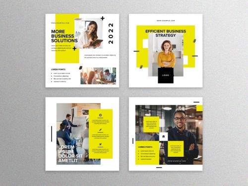 Yellow Social Media Layouts for Business Organization - 416612947