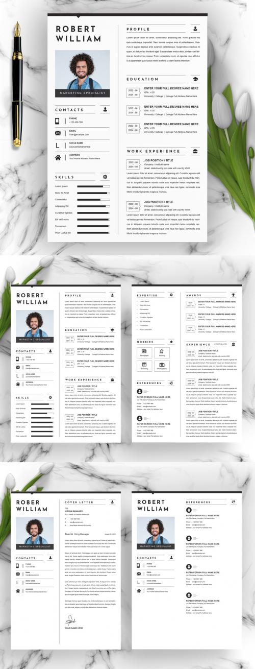 Clean and Professional Resume Layout - 416786955