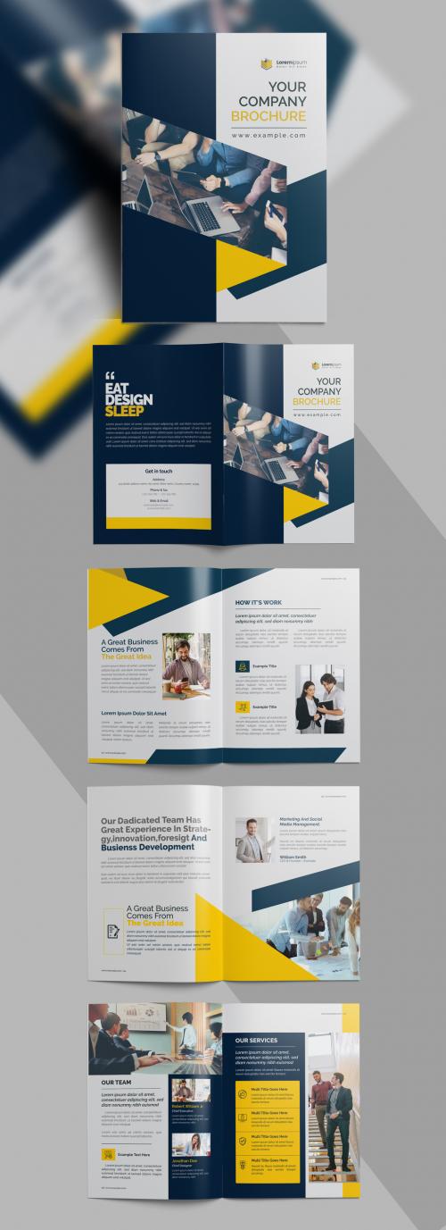 Multipurpose Brochure Layout with Yellow Accents - 416795262