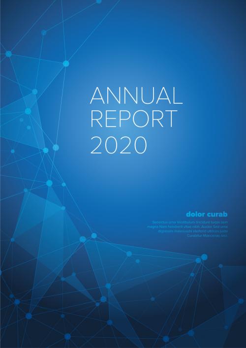 Blue Annual Report Front Cover Page Layout - 416805180