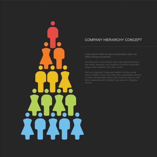 Dark Hierarchy Organisation Schema Concept Illustration - 416805194