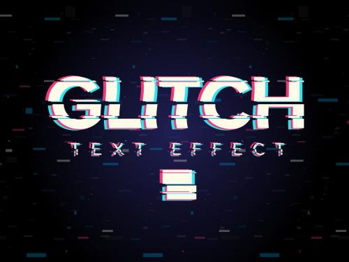 Editable Glitch Text Effect - 416805205