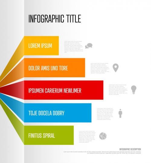 Multipurpose Infographic Layout with Stripes on the Edge - 416805222