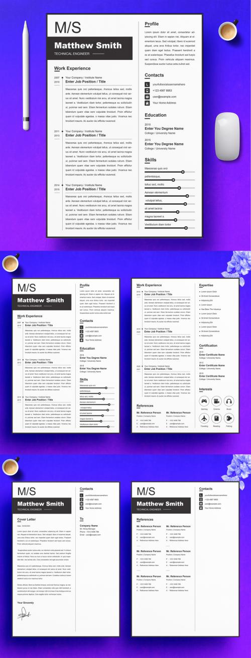 Professional or Designer Resume Layout - 417429864