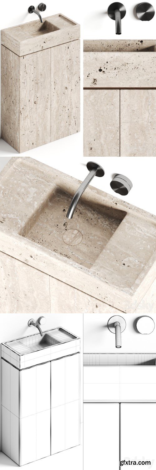 Atelier Il Granito Rocco Stone Bathroom Vanity