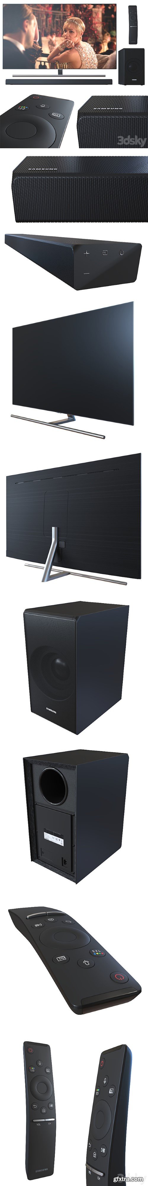 TV 55 \'and Samsung soundbar.