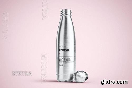 Metallic Water Bottle Mockup N6A2GHS