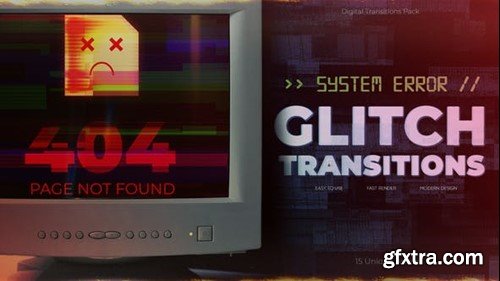 Videohive System Error – Glitch Transitions 50658244