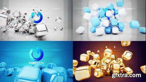 Videohive Falling Cubes Intro Bundle 50642915