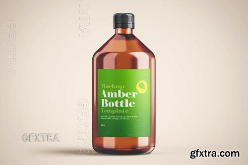 Amber Bottle Mockup UBPS8LE