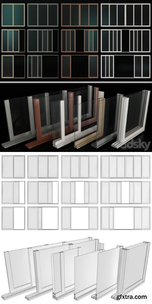 Sliding Stained Glass Aluminum Windows / Sliding Stained Glass Aluminum Windows