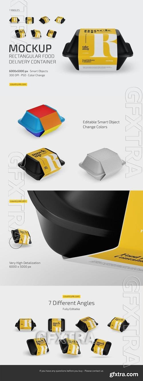 Rectangular Food Container Mockup EVKX4GR