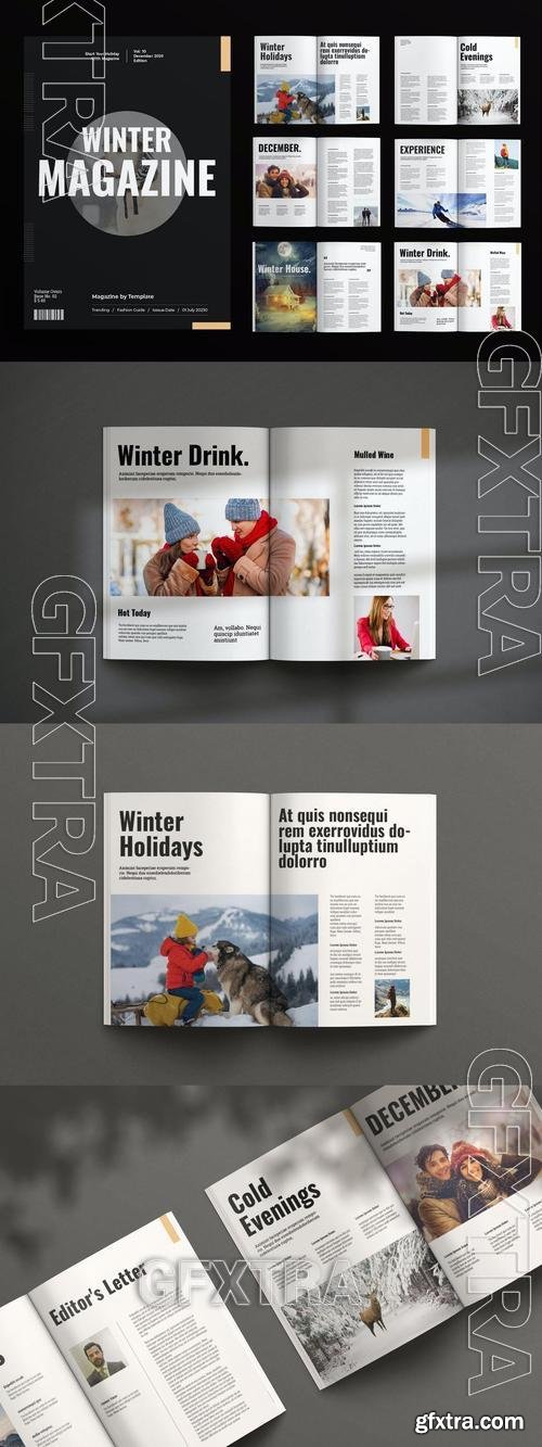 Winter Magazine Template WZHJ8QX