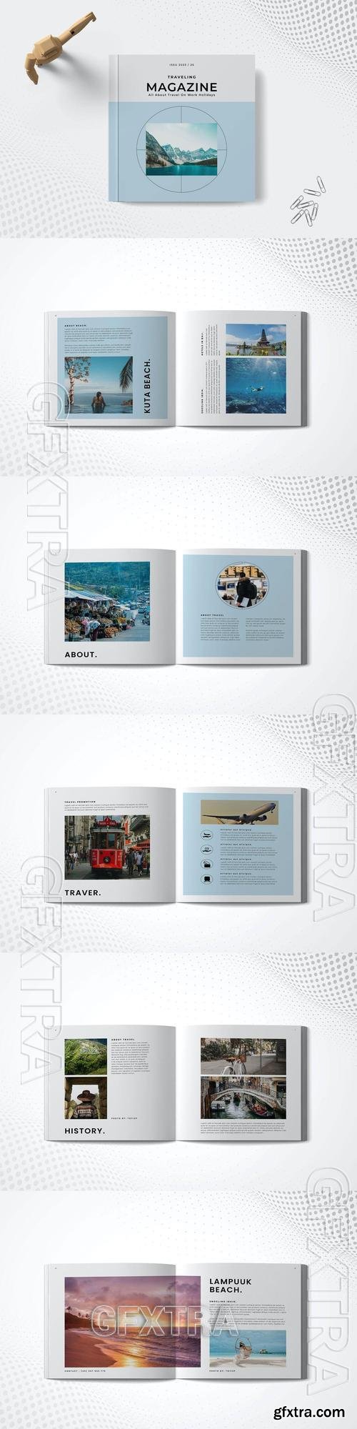 Square Travel Magazine Template J7DSANV