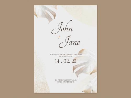 Wedding Inviation Card Template Design - 417471945