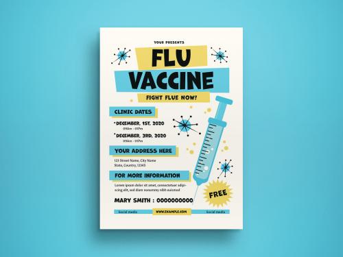 Flu Vaccine Flyer Layout - 417655051