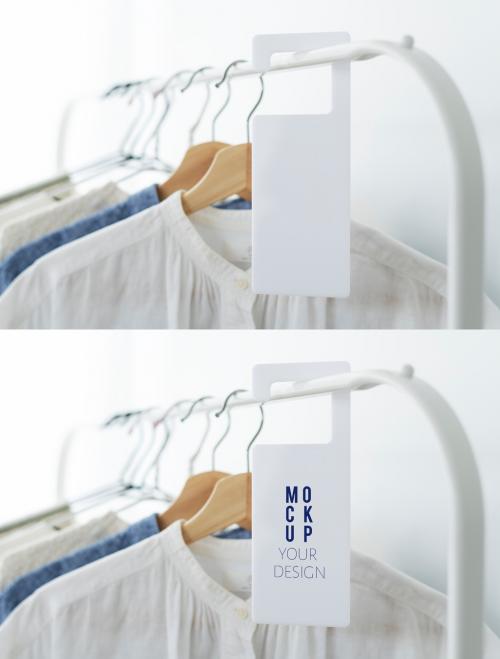 Clothing Rack Tag Mockup - 417681384