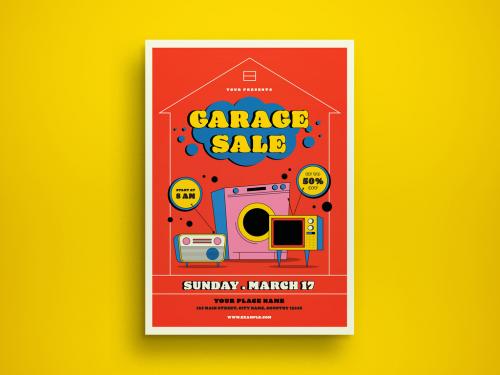 Garage Sale Flyer Layout - 417916659